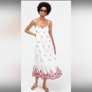 J. Crew Sundress with embroidered scallop hem US small